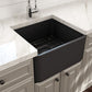 Bocchi CLASSICO  Farmhouse Apron Front Fireclay 20 inch Single Bowl Kitchen Sink