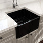Bocchi CLASSICO  Farmhouse Apron Front Fireclay 20 inch Single Bowl Kitchen Sink
