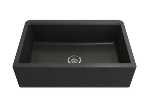 ARONA 33 STEP-RIM Farmhouse Apron Front Reversible Granite 33 inch Single Bowl Kitchen Sink with Step-Rim