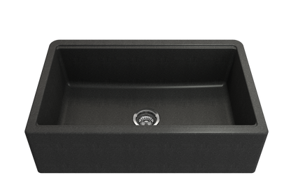 ARONA 33 STEP-RIM Farmhouse Apron Front Reversible Granite 33 inch Single Bowl Kitchen Sink with Step-Rim