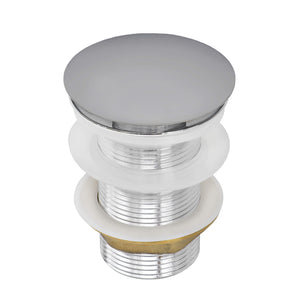 Ruvati Umbrella Style Push Pop-up Drain for Bathroom Sinks without Overflow - Chrome Finish - RVA5102CH