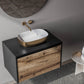 Ruvati 19-inch Matte Gold and White Bathroom Vessel Sink epiStone Solid Surface – RVB2113GW