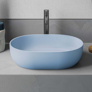 Ruvati 19-inch Pacific Blue epiStone Solid Surface Modern Bathroom Vessel Sink – RVB2119LE