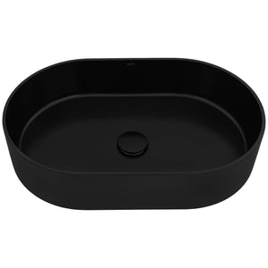 Ruvati 23-inch Matte Black epiStone Solid Surface Modern Bathroom Vessel Sink – RVB2550BK