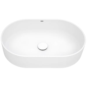 Ruvati 23-inch Matte White epiStone Solid Surface Modern Bathroom Vessel Sink – RVB2550WH
