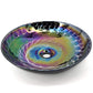 Ruvati 16 inch Murano Glass Art Vessel Circle Decorative Pattern Bathroom Sink – Cosmic Black – RVB3049