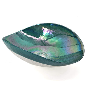 Ruvati 19 inch Murano Glass Art Vessel Seashell Decorative Pattern Bathroom Sink – Seafoam Green – RVB3056