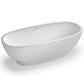 Ruvati 69-inch White epiStone Solid Surface Oval Freestanding Bath Tub Viola – RVB6732WH