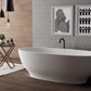 Ruvati 69-inch White epiStone Solid Surface Oval Freestanding Bath Tub Viola – RVB6732WH