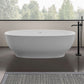 Ruvati 69-inch White epiStone Solid Surface Oval Freestanding Bath Tub Viola – RVB6732WH