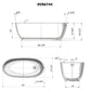Ruvati 59-inch Matte White epiStone Solid Surface Oval Freestanding Bath Tub Canali – RVB6744WH