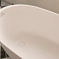 Ruvati 59-inch Matte White epiStone Solid Surface Oval Freestanding Bath Tub Canali – RVB6744WH