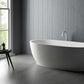 Ruvati 59-inch Matte White epiStone Solid Surface Oval Freestanding Bath Tub Canali – RVB6744WH