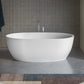 Ruvati 59-inch Matte White epiStone Solid Surface Oval Freestanding Bath Tub Canali – RVB6744WH