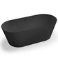 Ruvati 67-inch Black epiStone Solid Surface Oval Freestanding Bath Tub Omnia Matte – RVB6750BK