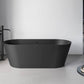 Ruvati 67-inch Black epiStone Solid Surface Oval Freestanding Bath Tub Omnia Matte – RVB6750BK
