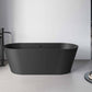 Ruvati 67-inch Black epiStone Solid Surface Oval Freestanding Bath Tub Omnia Matte – RVB6750BK