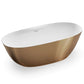 Ruvati 71-inch Matte Gold and White epiStone Solid Surface Freestanding Bath Tub Sinatra – RVB6788GW