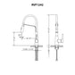 Ruvati Carina Single Handle Flexible Soft Hose Sprayer Kitchen Faucet in Stainless Steel and Black – RVF1242BN