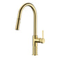 Ruvati Isola Single Handle Pull Out Kitchen Faucet Knurl Transitional