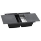 Ruvati 34 inch epiGranite Topmount Workstation Ledge Granite Composite Kitchen Sink – Midnight Black – RVG1350BK