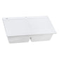 Ruvati 34 inch epiGranite Topmount Workstation Ledge Granite Composite Kitchen Sink – Arctic White – RVG1350WH