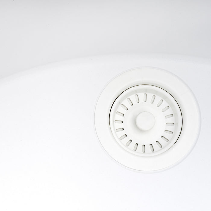 Ruvati 32 x 19 inch epiGranite Undermount Granite Composite Single Bowl Kitchen Sink – Arctic White – RVG2033WH