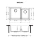 Ruvati 33 x 20 inch Granite Composite Quartz Undermount Double Bowl Kitchen Sink
