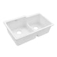 Ruvati 33 x 20 inch Granite Composite Quartz Undermount Double Bowl Kitchen Sink