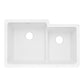 Ruvati 33 x 20 inch Granite Composite Quartz Undermount Double Bowl Kitchen Sink