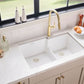 Ruvati 33 x 20 inch Granite Composite Quartz Undermount Double Bowl Kitchen Sink