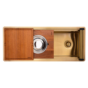 45 inch gold stainless steel kitchen sink 