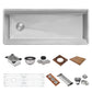 Ruvati 45-inch Workstation Two-Tiered Ledge Kitchen Sink Undermount 16 Gauge Stainless Steel – RVH6333ST