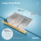 Ruvati 28-inch Low-Divide Undermount 60/40 Double Bowl Rounded Corners 16 Gauge Stainless Steel Kitchen Sink – RVH7255