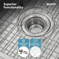 Ruvati 28-inch Low-Divide Undermount 60/40 Double Bowl Rounded Corners 16 Gauge Stainless Steel Kitchen Sink – RVH7255