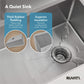 Ruvati 28-inch Low-Divide Undermount 60/40 Double Bowl Rounded Corners 16 Gauge Stainless Steel Kitchen Sink – RVH7255