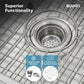 Ruvati 33-inch Low-Divide Undermount 60/40 Double Bowl 16 Gauge Rounded Corners Stainless Steel Kitchen Sink – RVH7419
