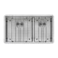 Ruvati 33-inch Low-Divide Undermount 60/40 Double Bowl 16 Gauge Rounded Corners Stainless Steel Kitchen Sink – RVH7419
