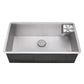 Ruvati Glass Rinser and Sink Combo 33-inch Undermount 16 Gauge Stainless Steel Rounded Corners Kitchen Sink Single Bowl – RVH7533