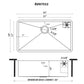 Ruvati Glass Rinser and Sink Combo 33-inch Undermount 16 Gauge Stainless Steel Rounded Corners Kitchen Sink Single Bowl – RVH7533