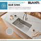 Ruvati HexBottom™ 30-inch Scratch Resistant Embossed Texture Kitchen Sink Stainless Steel – RVH7630