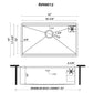 Ruvati 32-inch Glass Rinser and Sink Combo Workstation Ledge Undermount 16 Gauge Stainless Steel Kitchen Sink Single Bowl – RVH8512