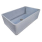 Ruvati 33 inch Fireclay Distressed Finish Farmhouse Apron-Front Kitchen Sink Reversible – Coastal Blue – RVL2300SB