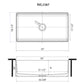 Ruvati 33 inch Fireclay Workstation White Farmhouse Kitchen Sink Apron Front Single Bowl – RVL2387WH