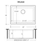 Ruvati 24-inch Fireclay Undermount / Drop-in Topmount Kitchen Sink Single Bowl – Glossy Black – RVL2420BK