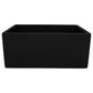 Ruvati 23-inch Fireclay Farmhouse Kitchen Laundry Utility Sink Single Bowl – Glossy Black- RVL2468BK