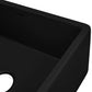 Ruvati 23-inch Fireclay Farmhouse Kitchen Laundry Utility Sink Single Bowl – Glossy Black- RVL2468BK
