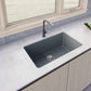 Ruvati 30-inch Fireclay Undermount / Drop-in Topmount Kitchen Sink Single Bowl – Coastal Blue- RVL3030LU