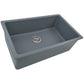 Ruvati 30-inch Fireclay Undermount / Drop-in Topmount Kitchen Sink Single Bowl – Coastal Blue- RVL3030LU
