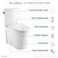 St. Tropez One-Piece Elongated Toilet Vortex™ Side Flush 1.28 gpf